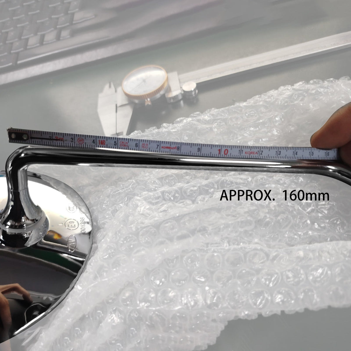 Pair of M10x1.25mm chrome-plated rearview mirrors for Honda XL125S CB650 GL1000