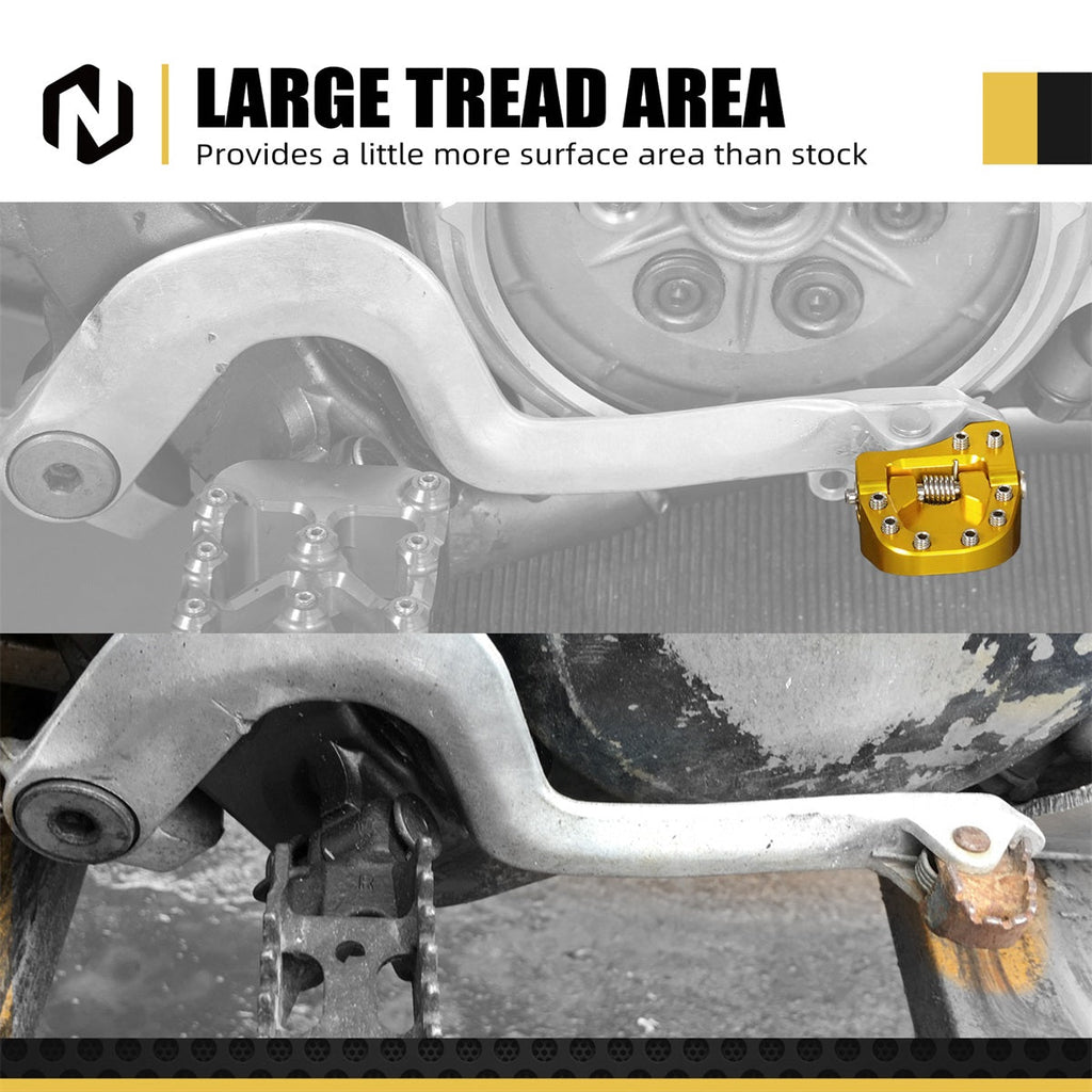 Folding Brake Pedal Lever Extension Plate Tip Pad For Suzuki DRZ400E / S / SM