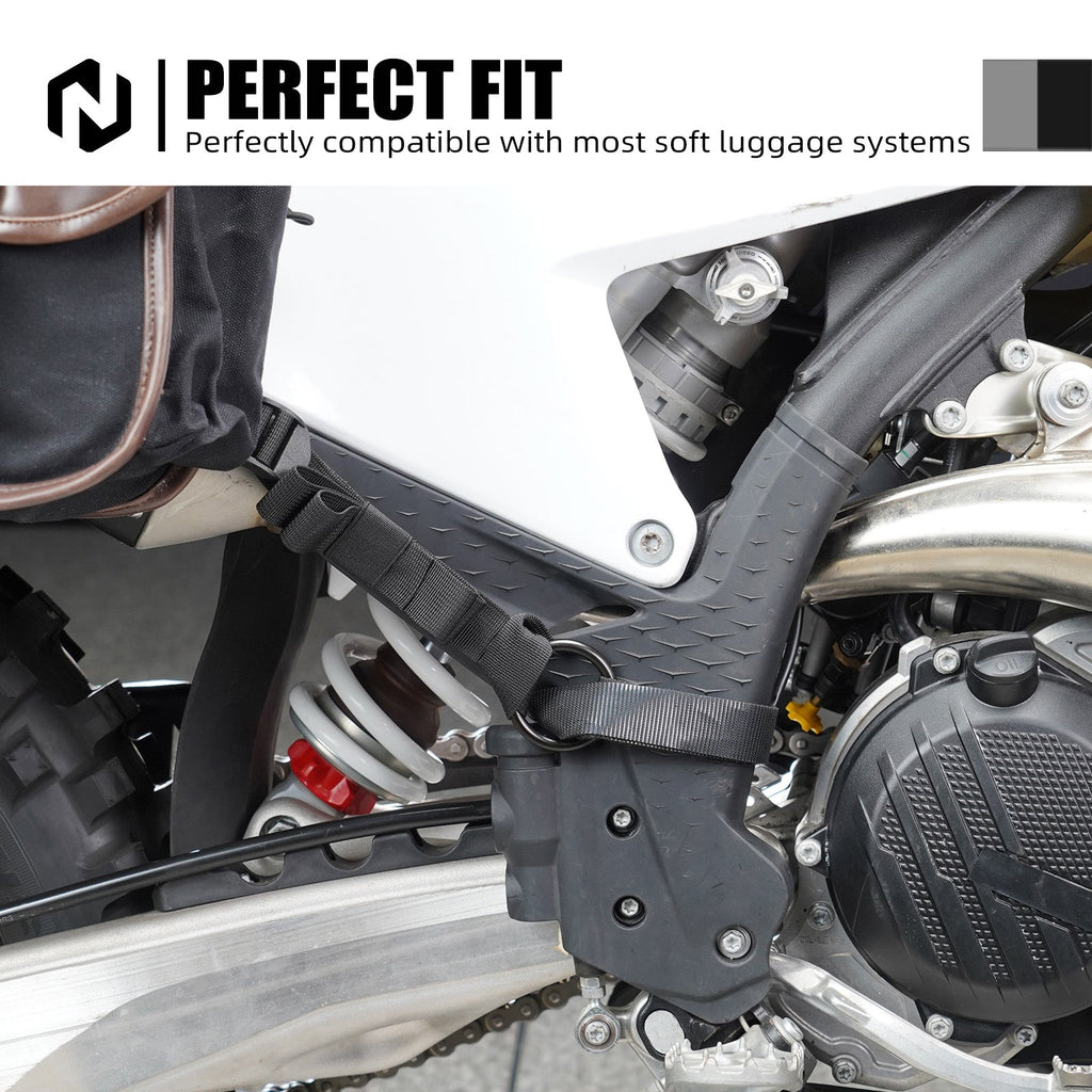 Motorcycle Universal Off-Road Soft Bag Tie Down Straps Retention Rings