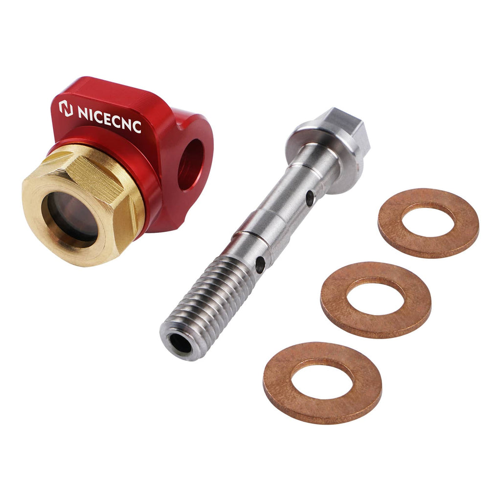 Banjo Bolt Oil Sight Glass For Honda XR600R /XR650L 1985-2025