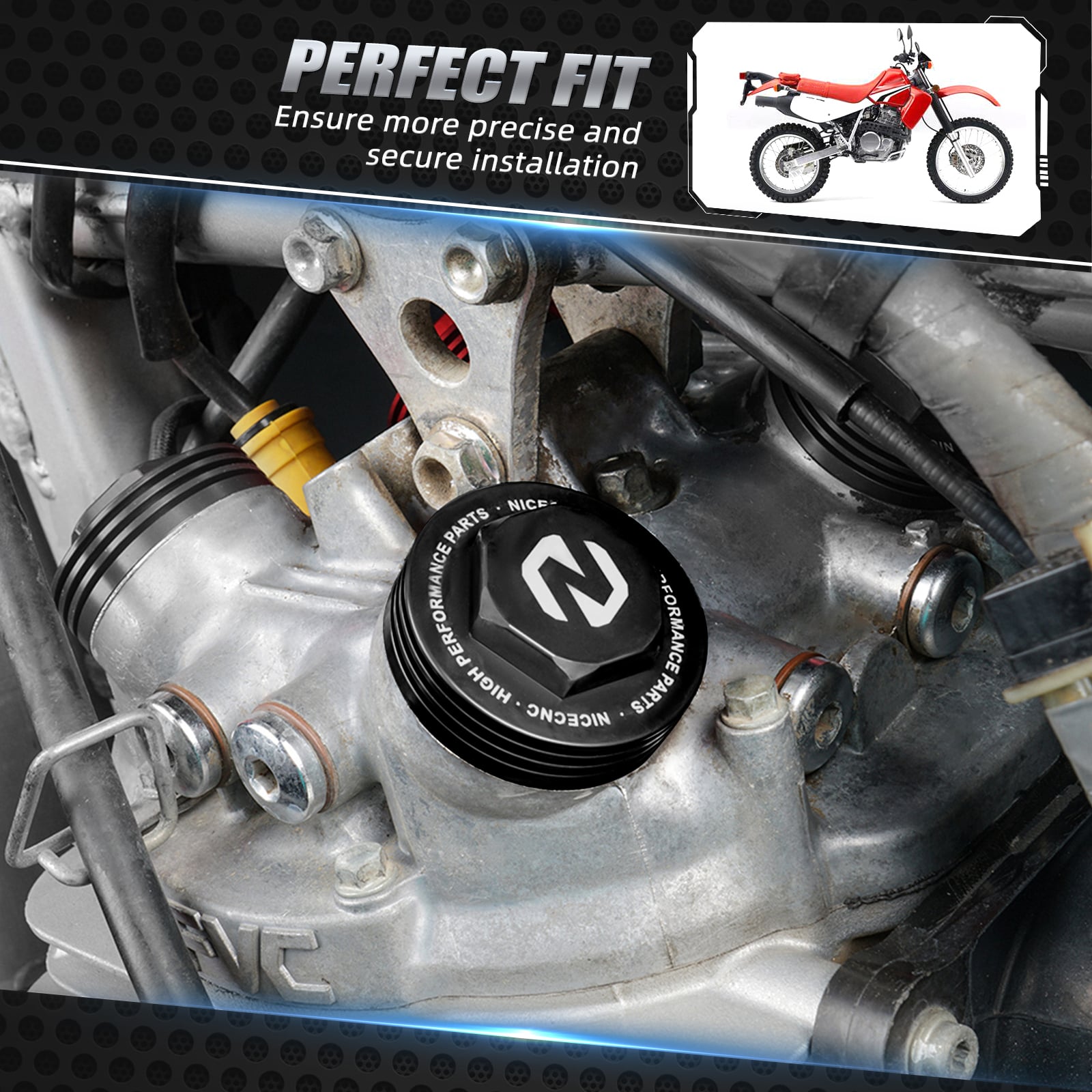 Valve Tappet Cover Adjustment Cap for Honda XR650L 1993-2024 XR600R 1985-2000 Position 3