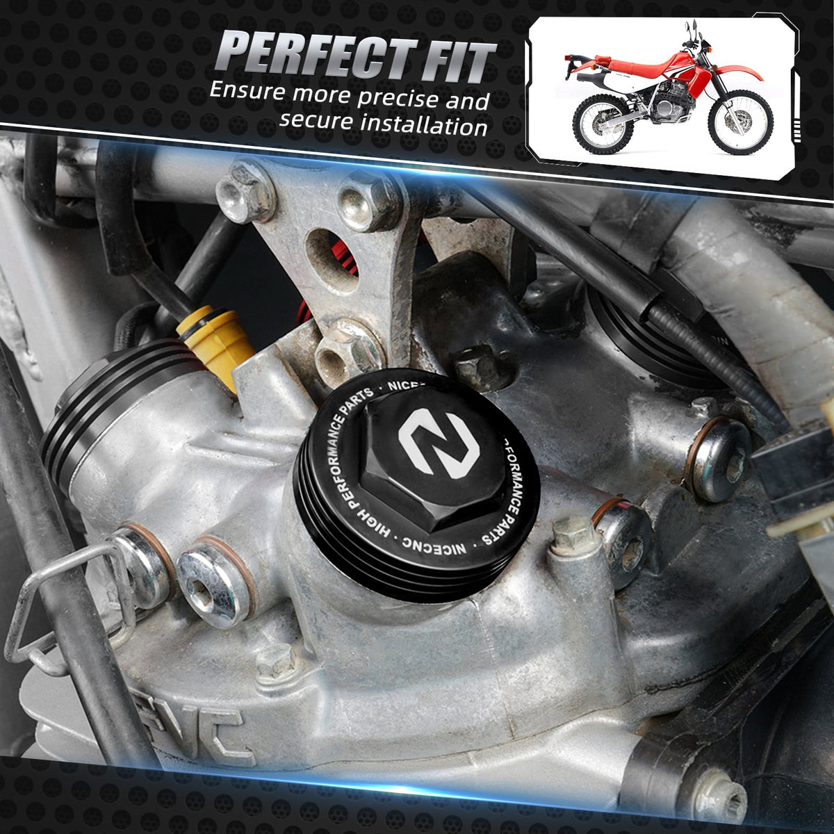 Valve Tappet Cover Adjustment Cap for Honda XR650L 1993-2025 XR600R 1985-2000