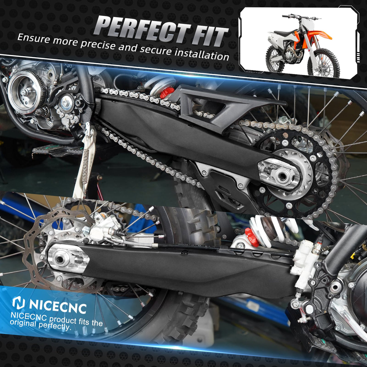 Pair Rear Swingarm Protectors Guards For KTM Husqvarna GasGas 2024-2026