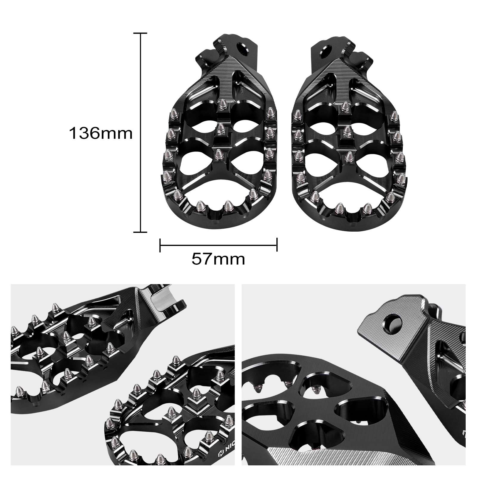 Hydraulic Rear Foot Brake + Enlarged Foot Pegs + Support Brace For Surron Light Bee X S