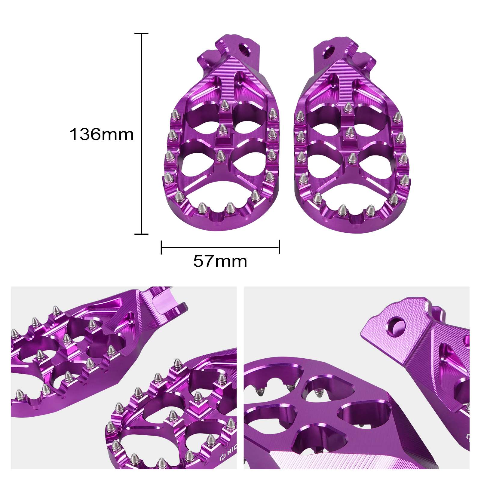 Hydraulic Rear Foot Brake + Enlarged Foot Pegs + Support Brace For Surron Light Bee X S