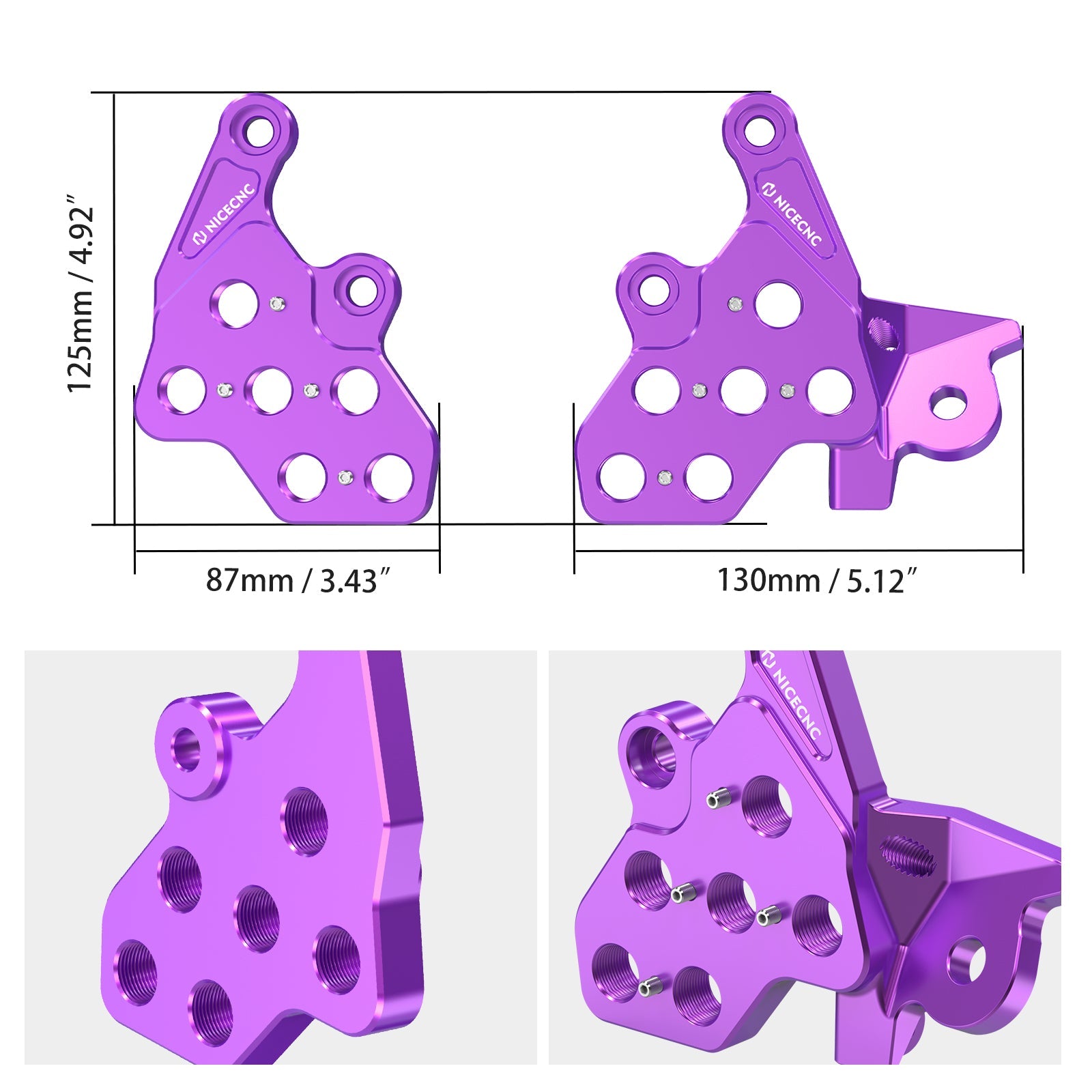 Extender Foot Pegs & Bracket Package For Surron Light Bee X / S Segway X160 X260 2017-2024