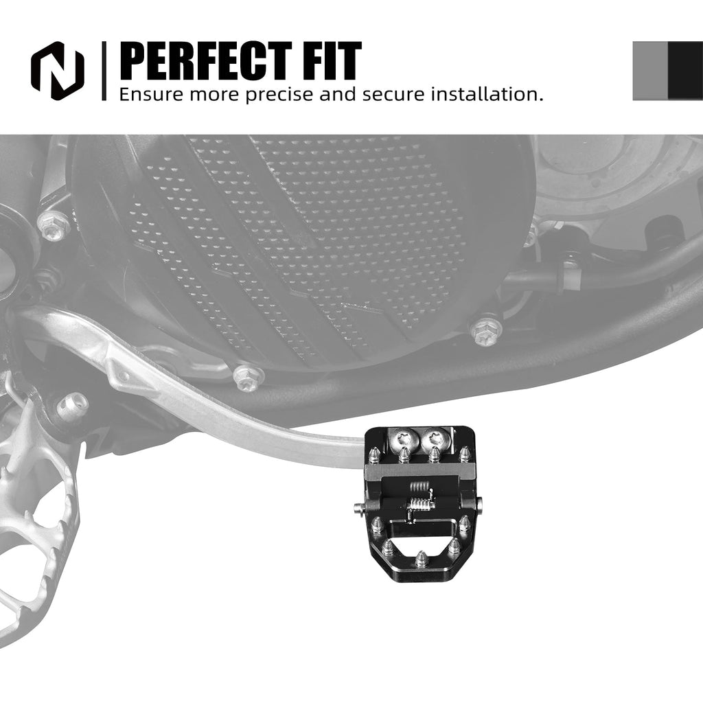 Folding Dual Control Stepped Brake Pedal Plate Tip For KTM 350 500 EXC-F 2017-2024