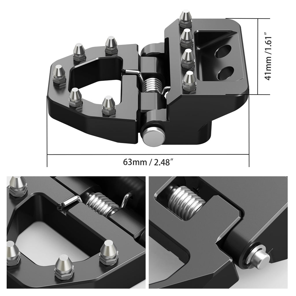 Folding Dual Control Stepped Brake Pedal Plate Tip For KTM 350 500 EXC-F 2017-2024