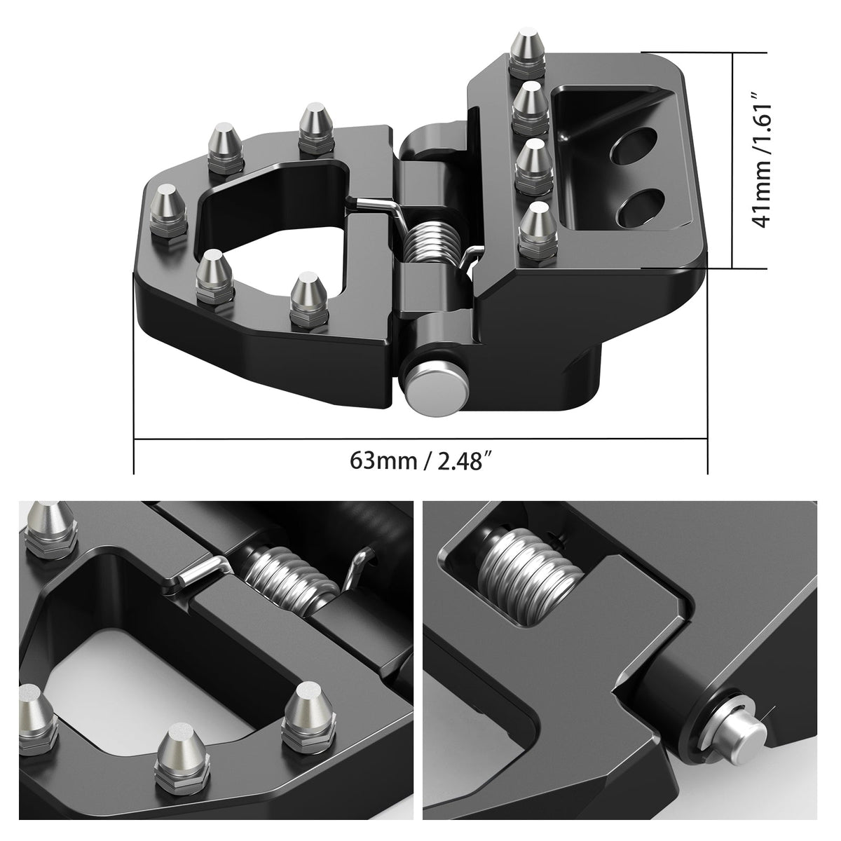 Folding Dual Control Stepped Brake Pedal Plate Tip For KTM 350 500 EXC-F 2017-2024