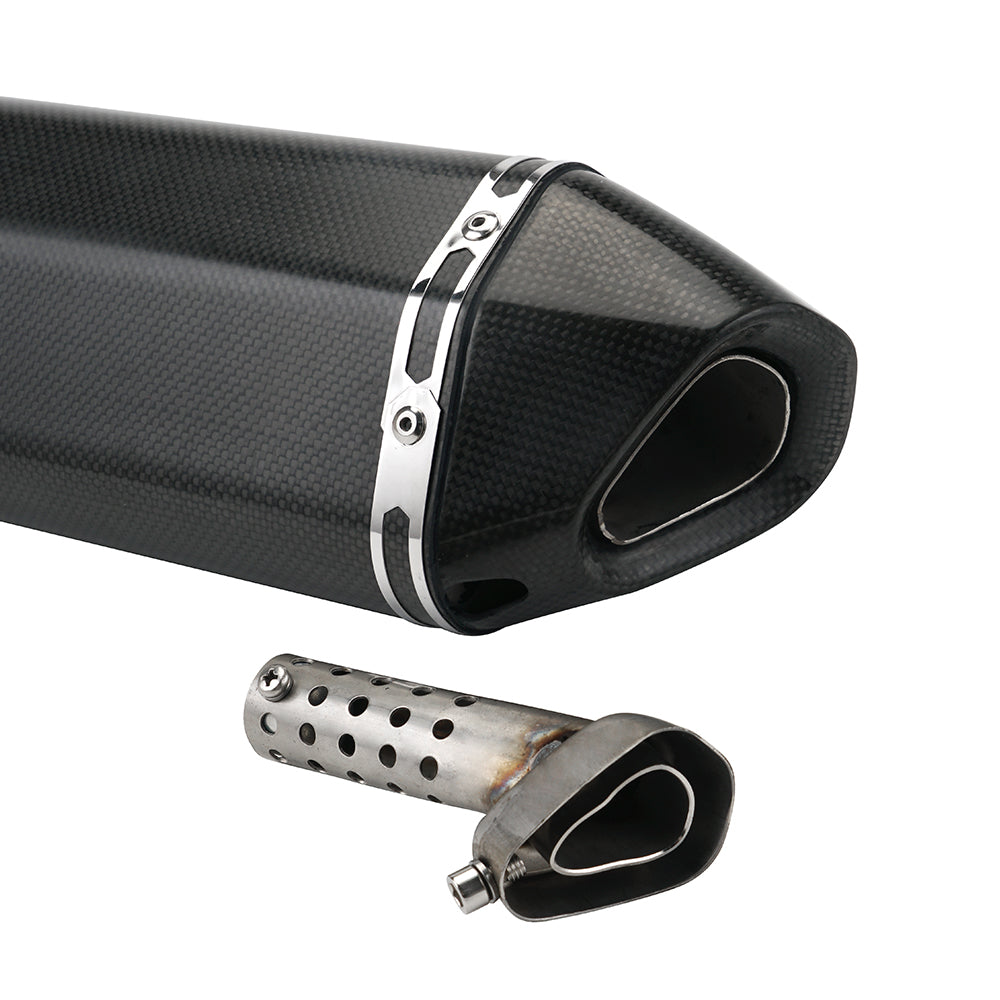 3D Glossy Carbon Fiber Muffler Silencer Set 51mm Inlet for KTM 950/990