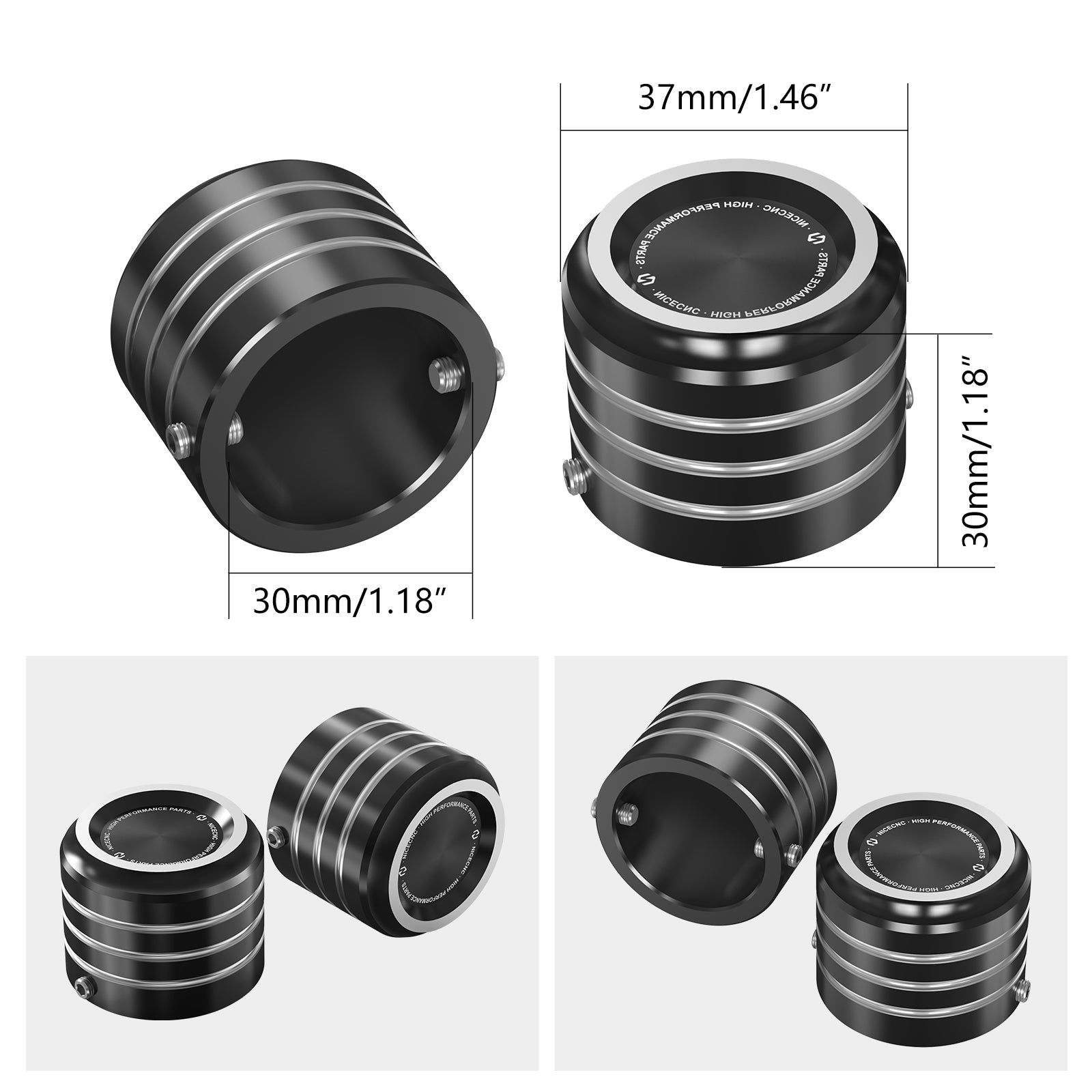 Front Axle Nut Covers Caps For Harley Sportster 1200 48 72 XL Iron 883 Roadster