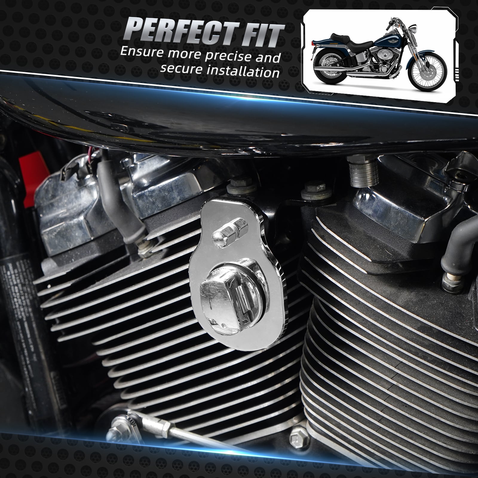 Ignition Key Switch Relocation Mount Bracket For Harley Road King Street Glide Ultra Limited
