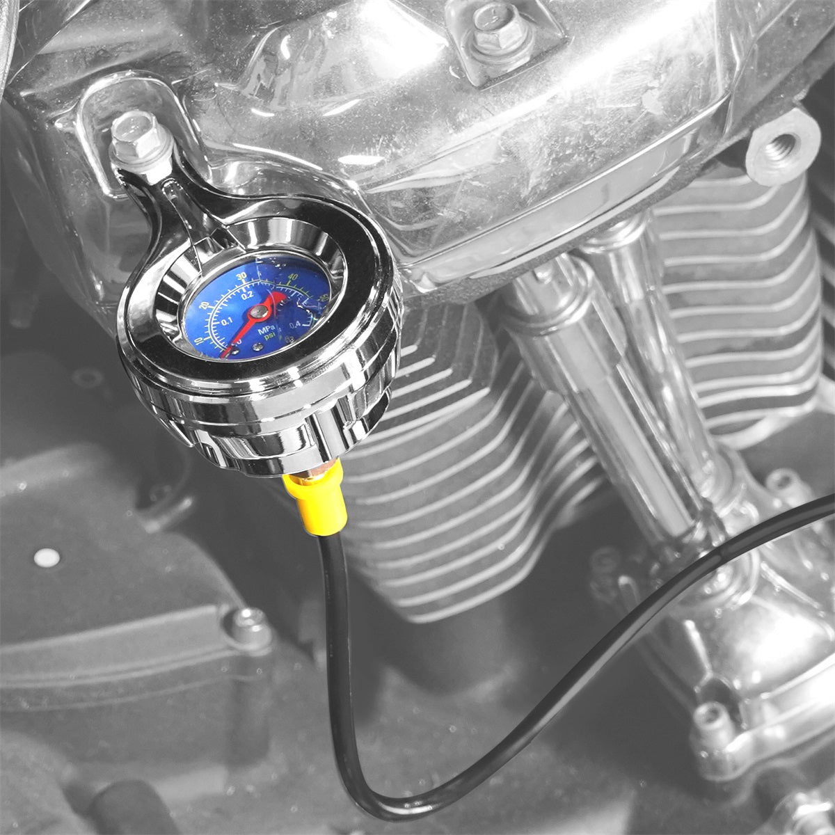 M8 Oil Pressure Gauge Kit For Harley Road King Electra Street Glide Ultra Limited