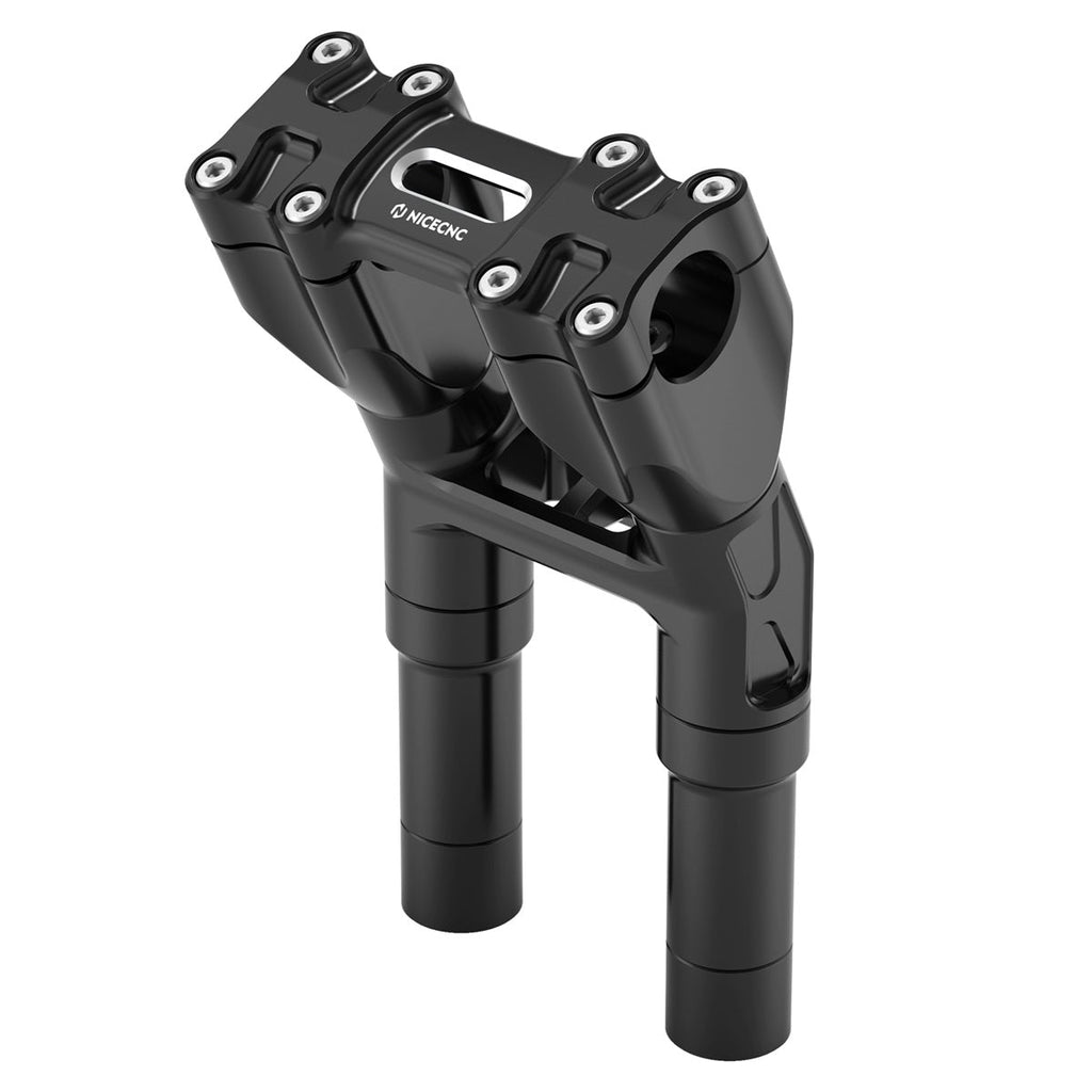 Kickback 1-1/8" Handlebar Riser Adjustable For Harley Softail Heritage Fat Boy