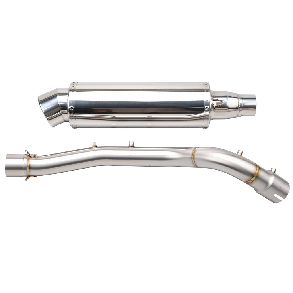 High-Exit Exhaust System Mid-Pipe + Muffler For Yamaha Tenere 700 2019-2026