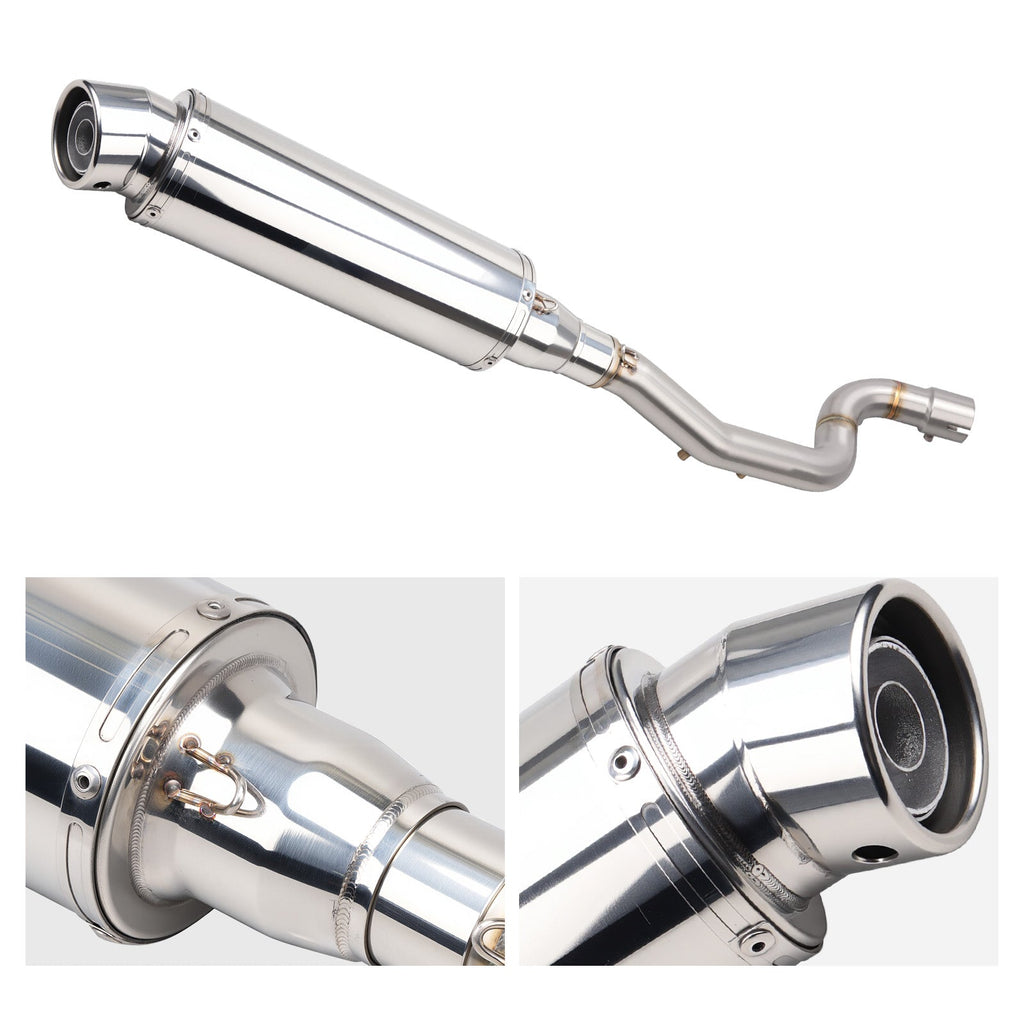 High-Exit Exhaust System Mid-Pipe + Muffler For Yamaha Tenere 700 2019-2026