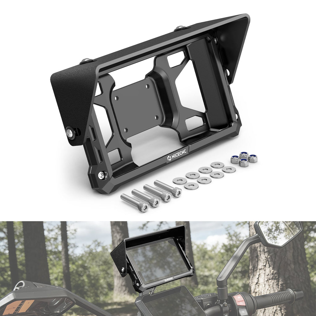 Protective Case + Adjustable Sun Visor Kit For Garmin Zumo XT2 6" Devices