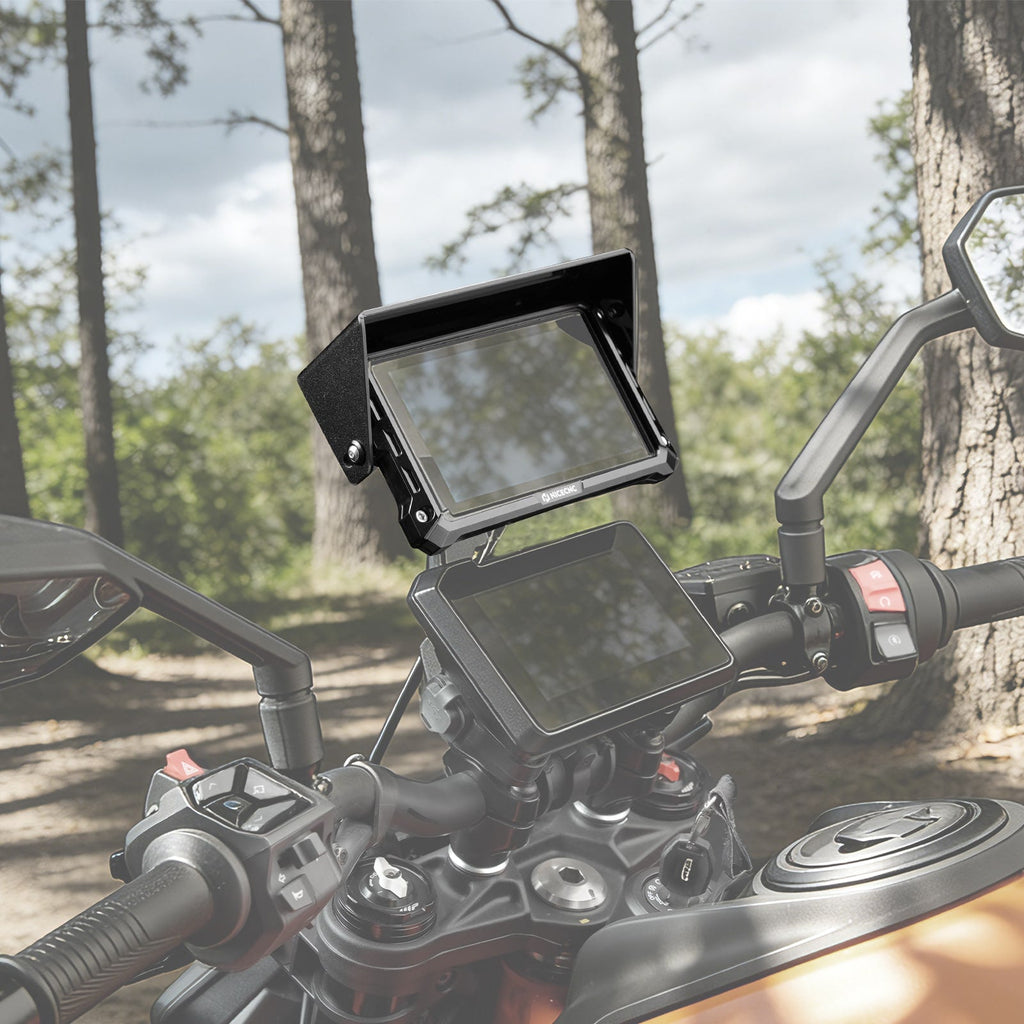 Protective Case + Adjustable Sun Visor Kit For Garmin Zumo XT2 6" Devices