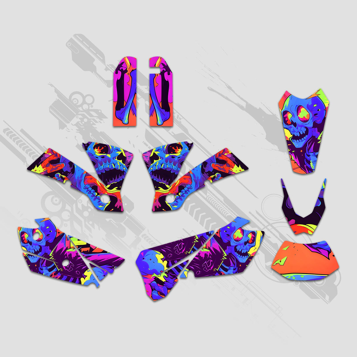 Off-Road Bike Full Graphics Decals Stickers Kit For KTM EXC 2004