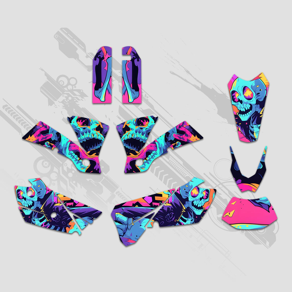 Off-Road Bike Full Graphics Decals Stickers Kit For KTM EXC 2004