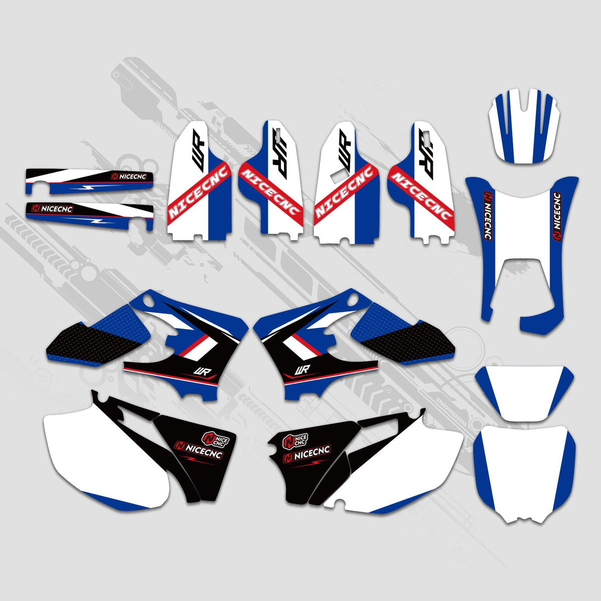 Motorcycle Full Graphics Decals Stickers Kit For YAMAHA WR250F WR450F 2005-2006