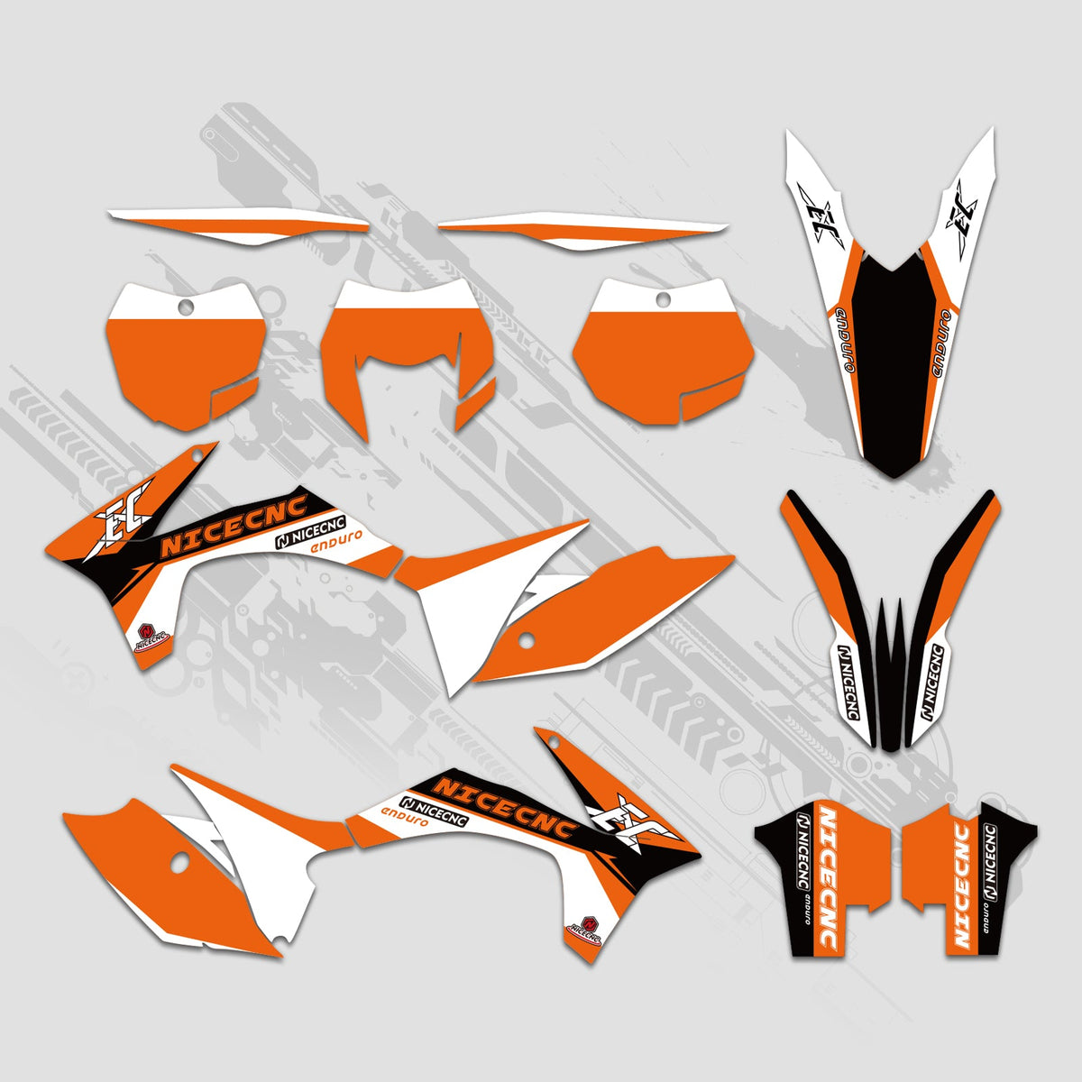 Motorcycle Full Graphics Decals Stickers Kit For KTM EXC 2012-2013 XC 2011