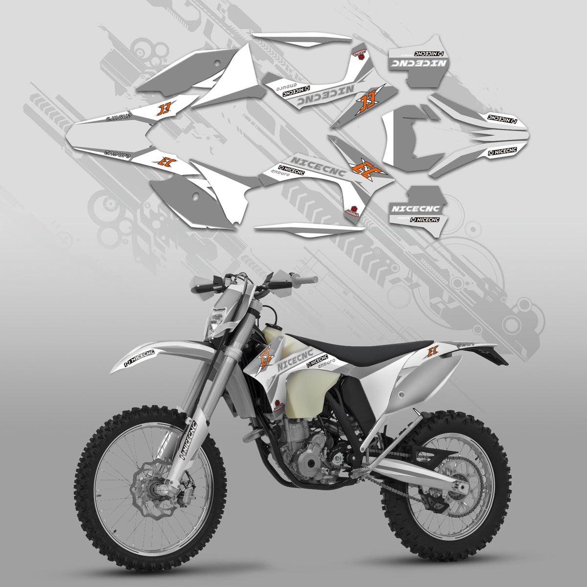 Off-Road Bike Full Graphics Decals Stickers Kit For KTM EXC 2012-2013 XC 2011