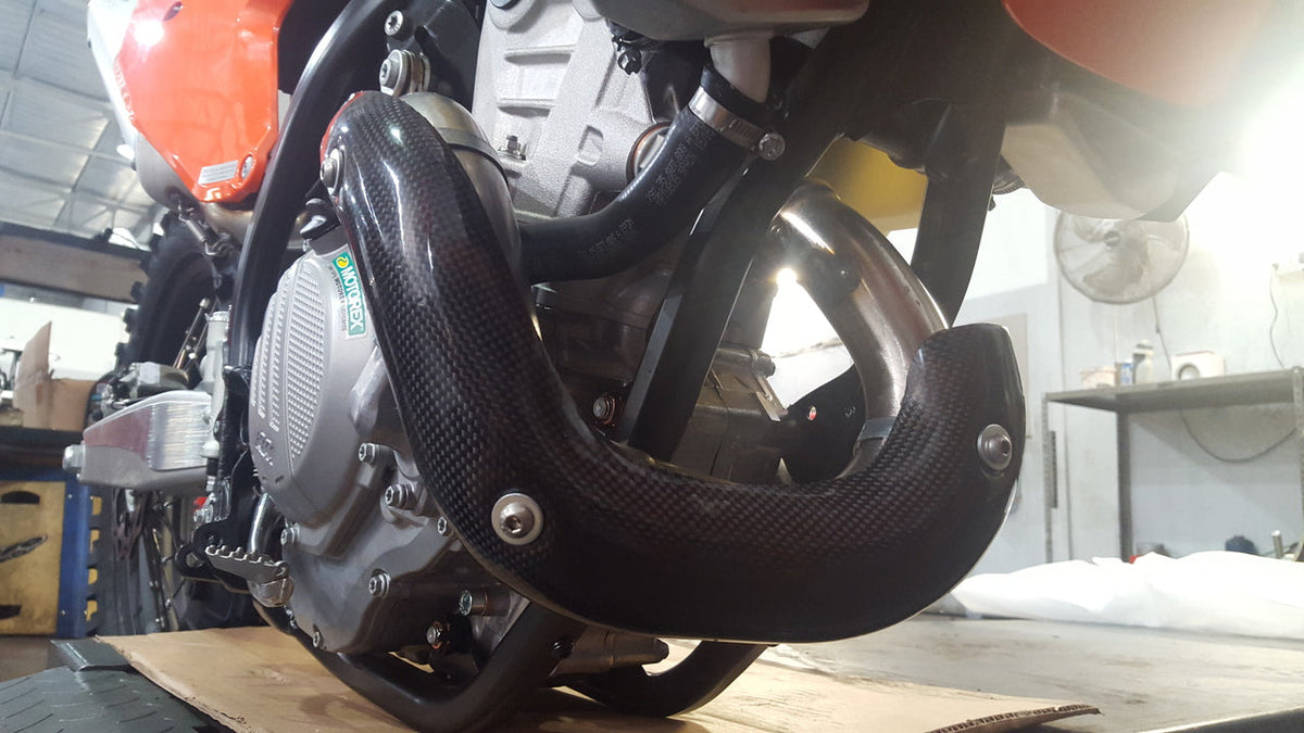KTM 350 CARBON KEVLAR EXHAUST GUARD