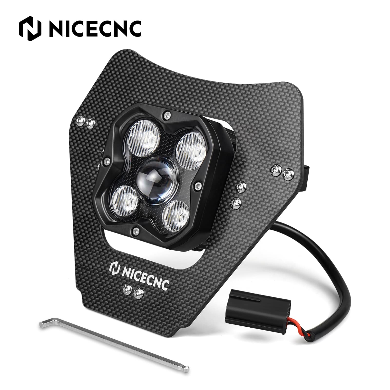 LED Lamp Headlight Kit For KTM 150-500 EXC / EXC-F / XC-W / XCF-W / XW-F 2024-2025 Position 1