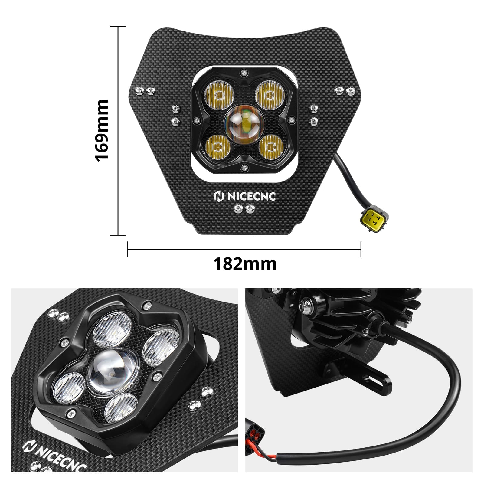 LED Lamp Headlight Kit For KTM 150-500 EXC / EXC-F / XC-W / XCF-W / XW-F 2024-2025 Position 5