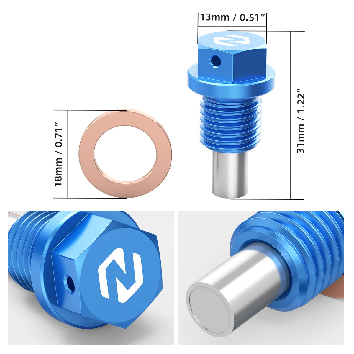 Magnetic Oil Drain Plug For Husqvarna 125-501 FC FX TX TC TE FE 701 Enduro SM