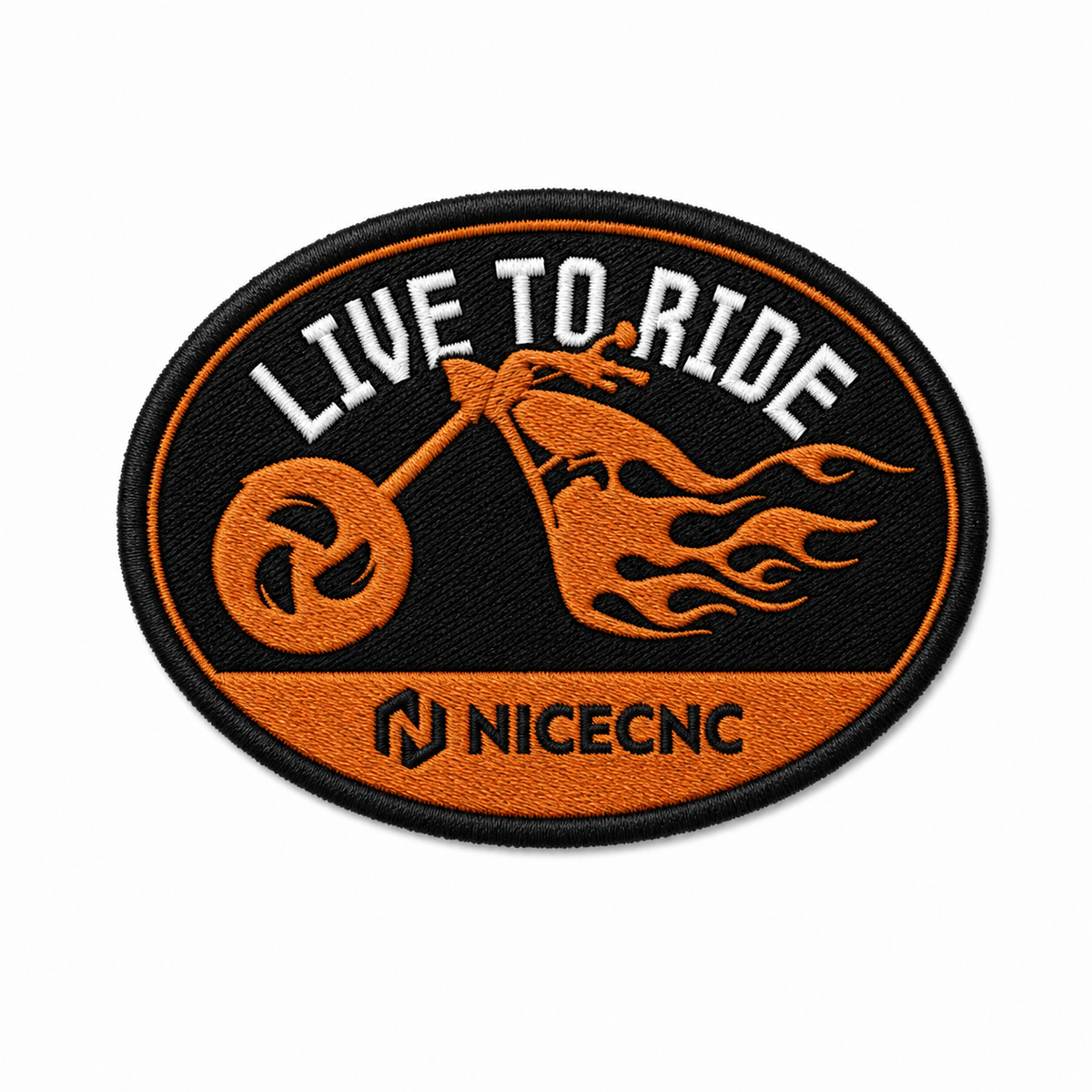 NICECNC 3PCS "Live to Ride" Embroidered Patch Set