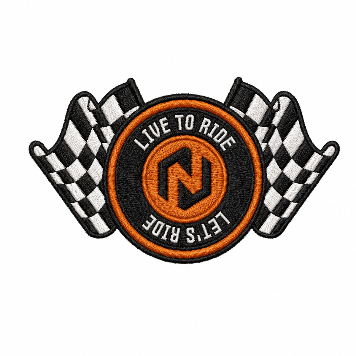 NICECNC 3PCS "Live to Ride" Embroidered Patch Set