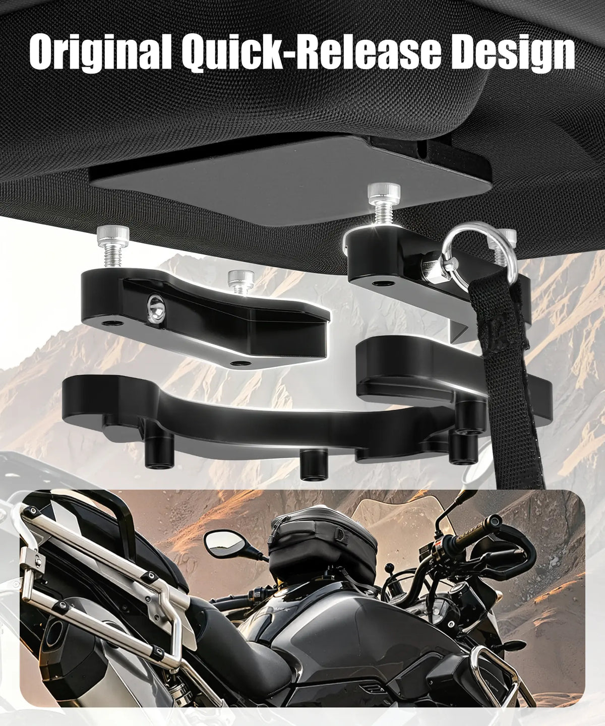 Quick-Release Motorcycle Tank Bag For BMW R 1250 GS Push-Pull Lock System Waterproof