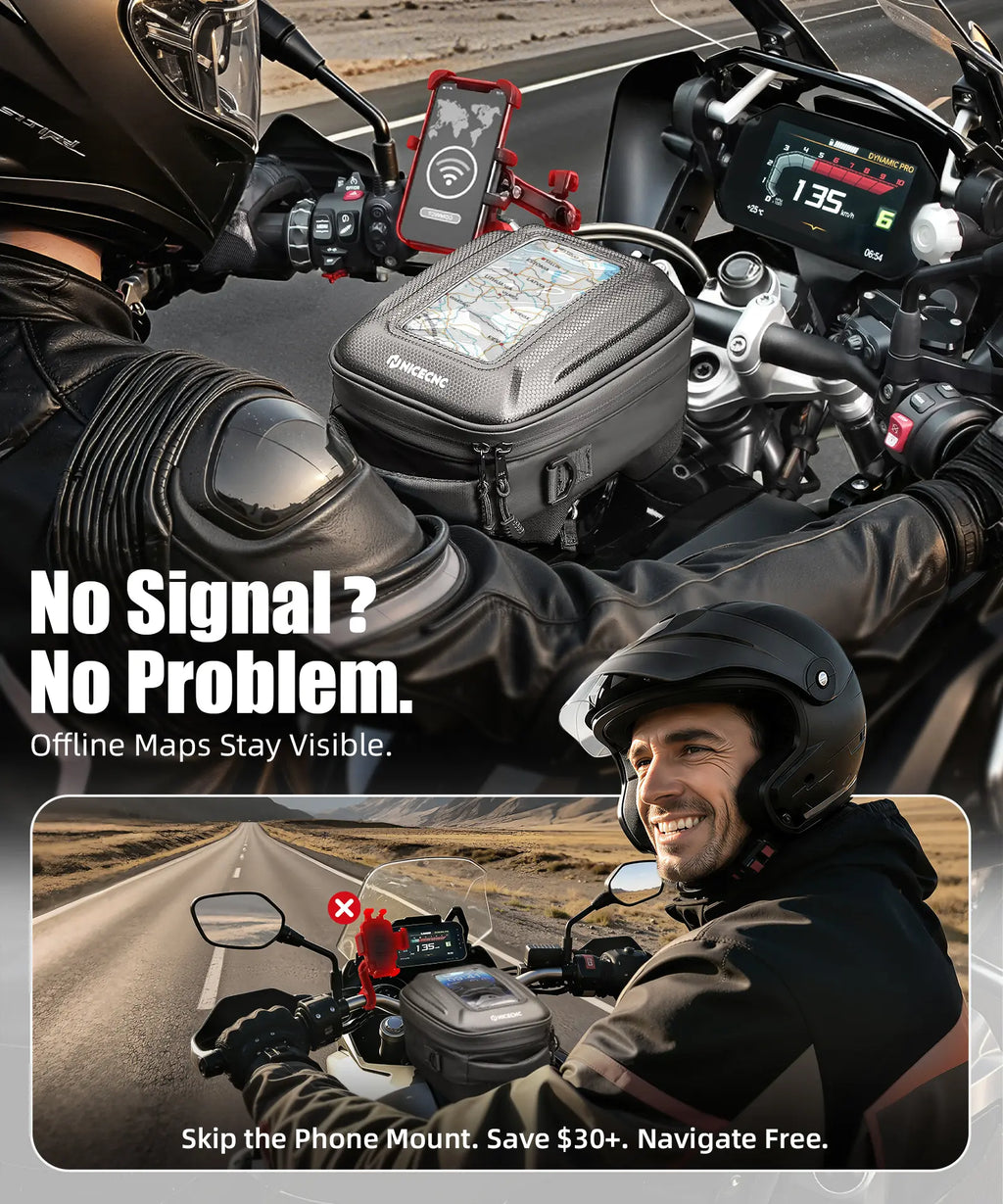 Quick-Release Motorcycle Tank Bag For BMW R 1250 GS Push-Pull Lock System Waterproof