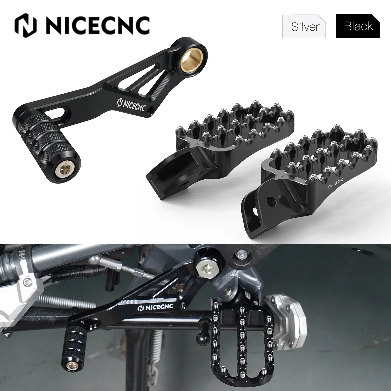 Enlarged Wide Foot Pegs Footrest For BMW R 1200 1250 GS Adventure