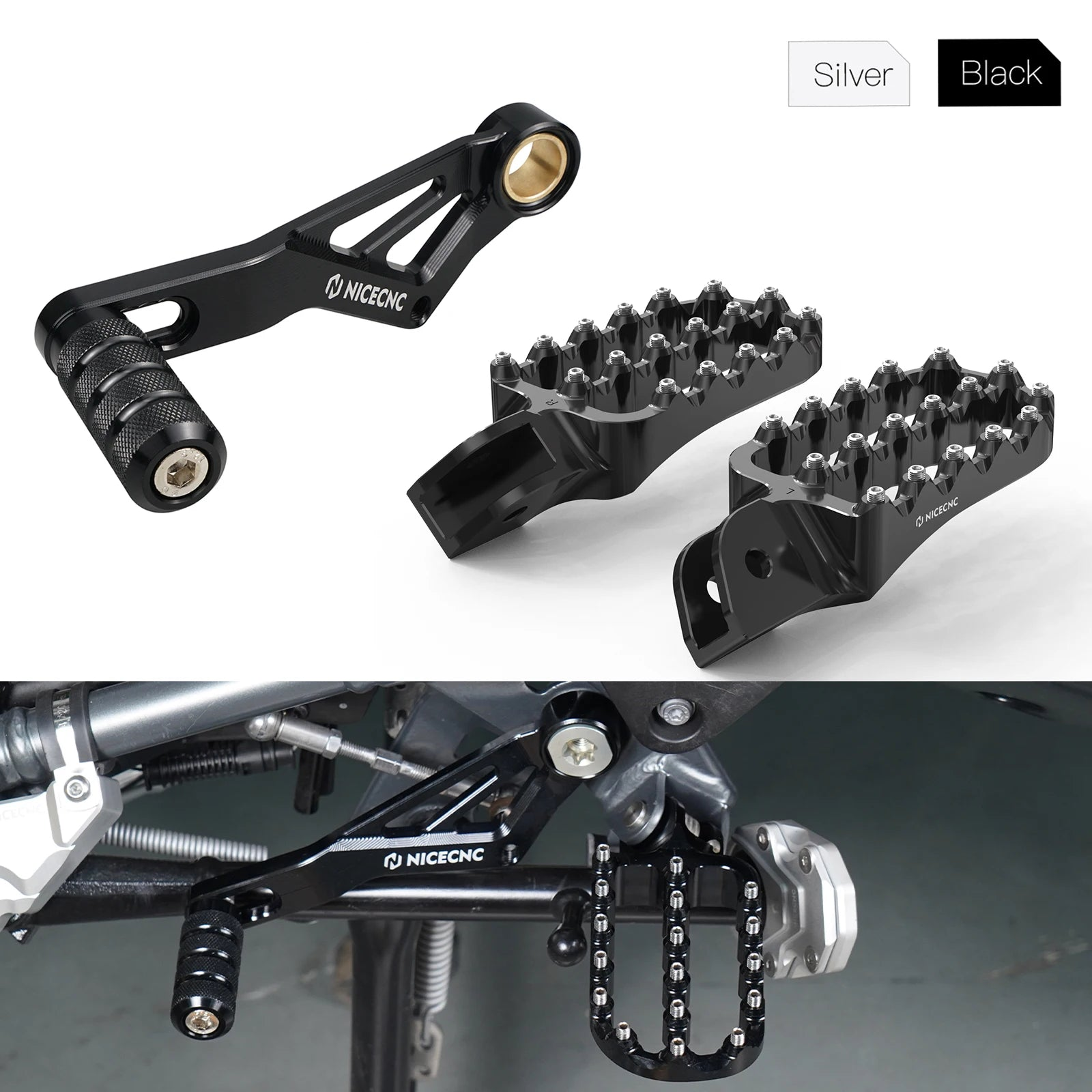 Enlarged Wide Foot Pegs Footrest For BMW R 1200 1250 GS Adventure