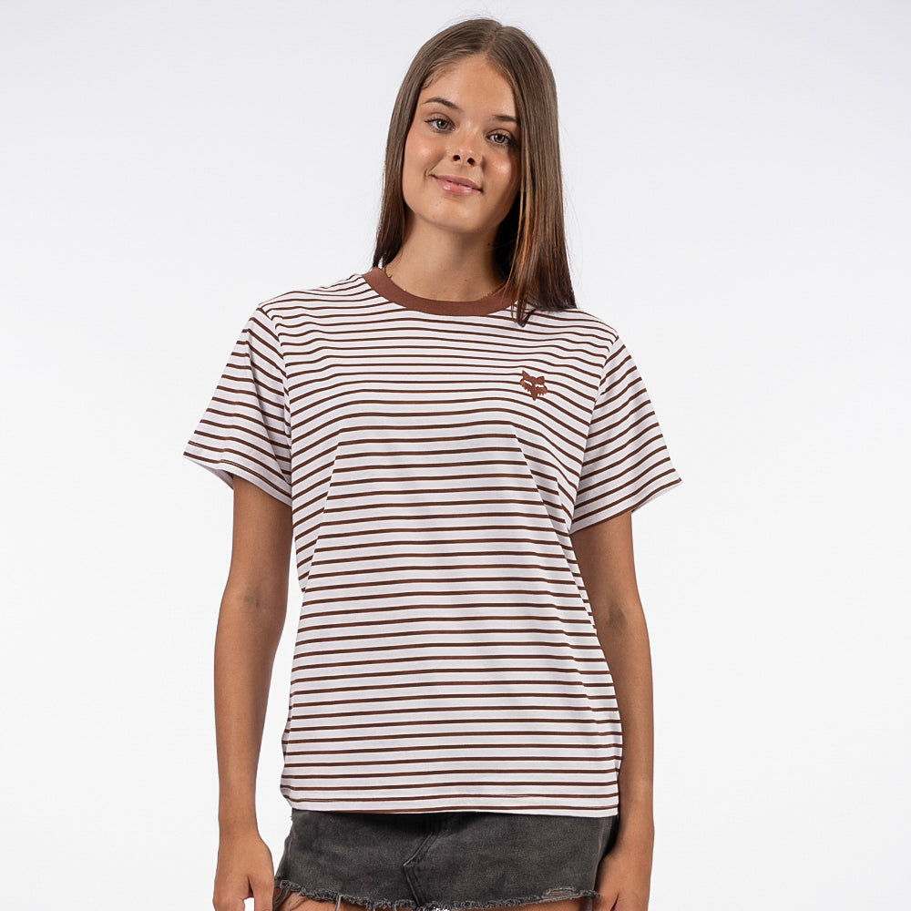 Women's Striped Fox Tee