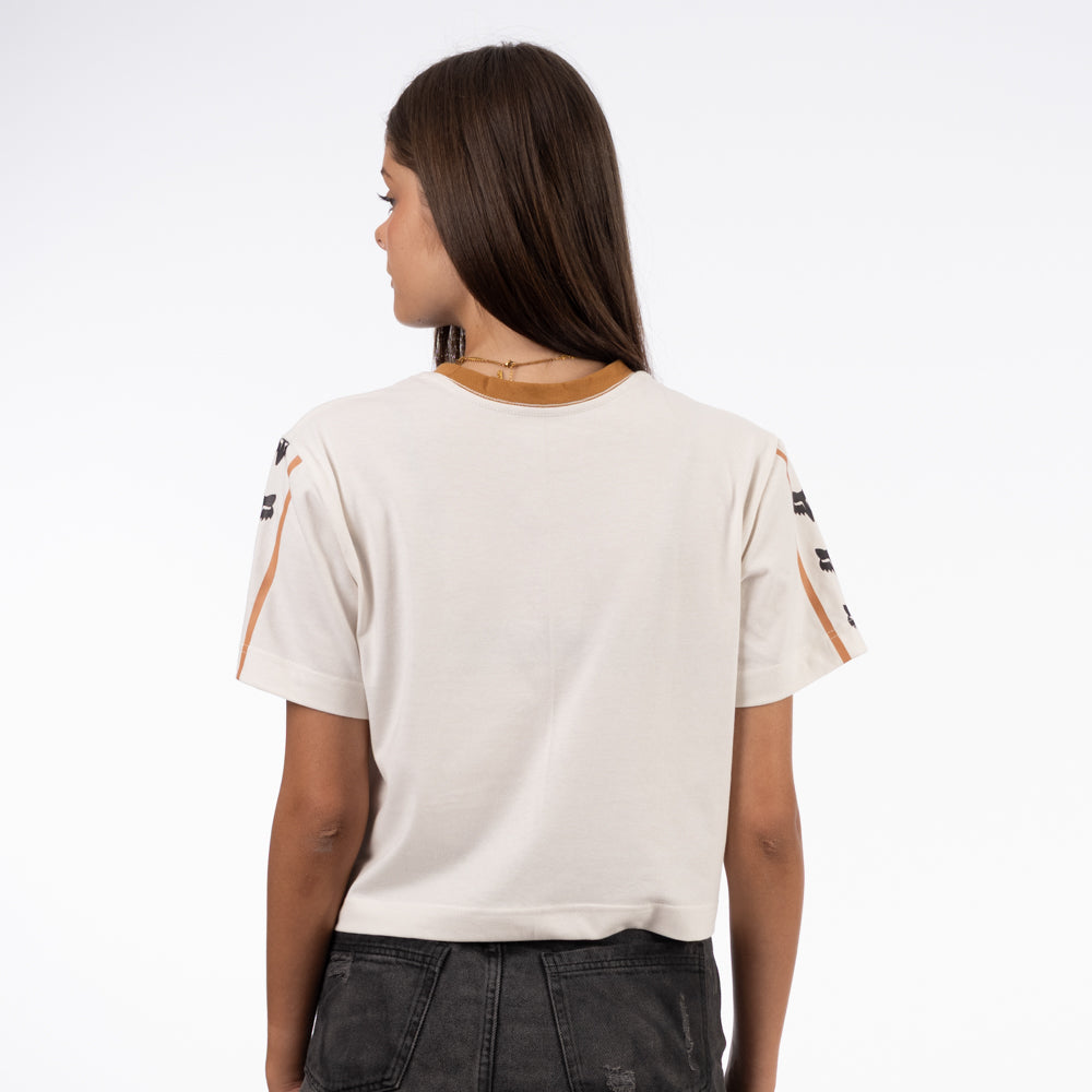 Women's Race Stripes Cropped Tee