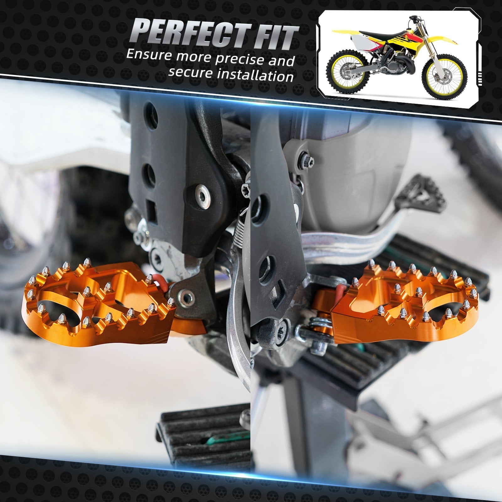 Forged Foot Pegs Rests Pedals For KTM Yamaha Husqvarna Position 2