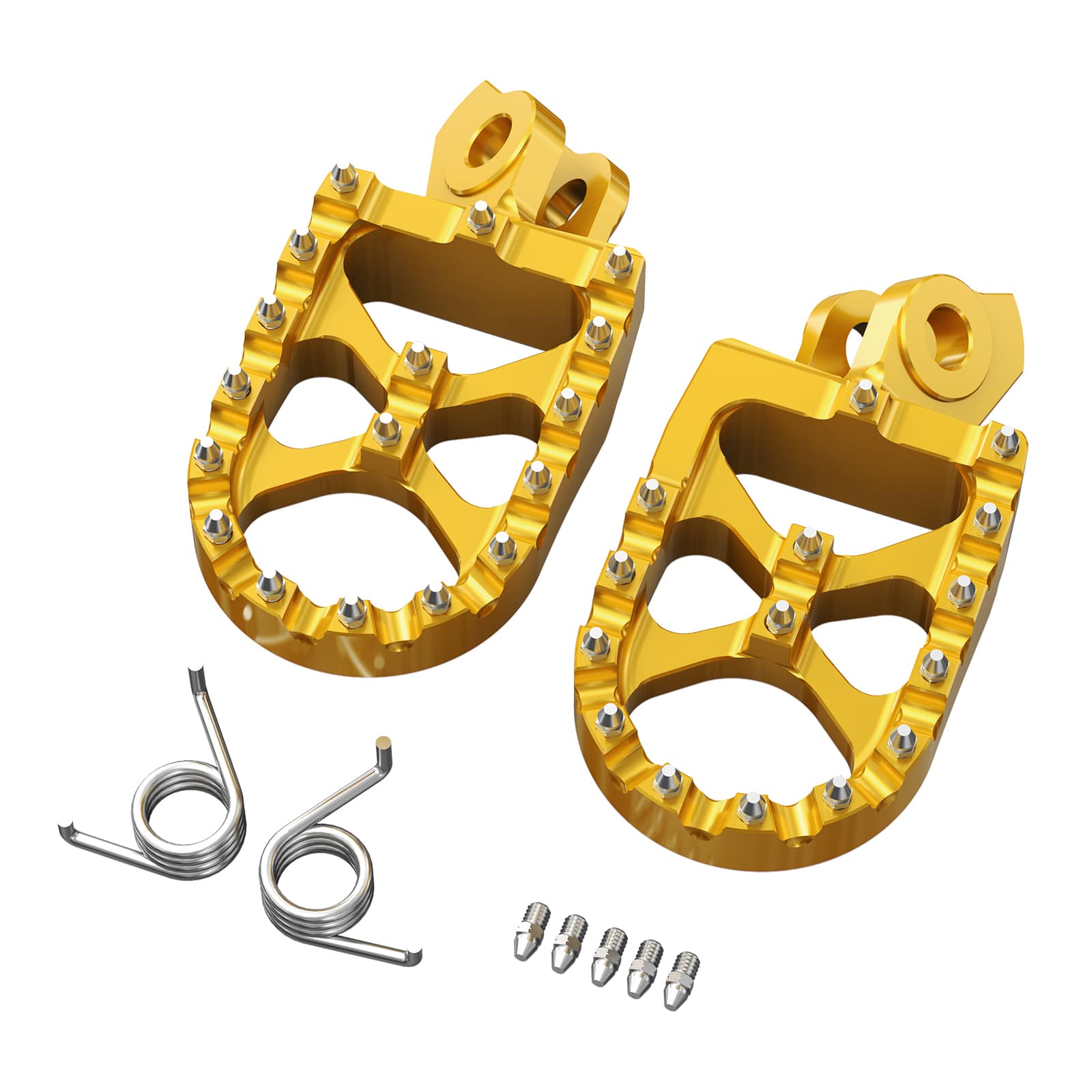 Pair Wide Billet Footpegs For Suzuki RMZ250 2010-2024 RMZ450 2008-2024 Position 3