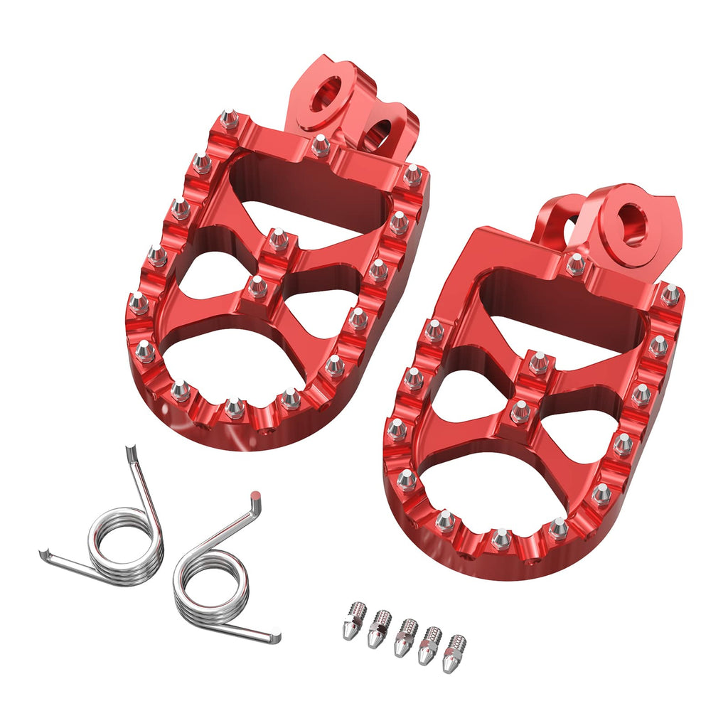 Pair Wide Billet Footpegs For Suzuki RMZ250 2010-2024 RMZ450 2008-2024 Position 22
