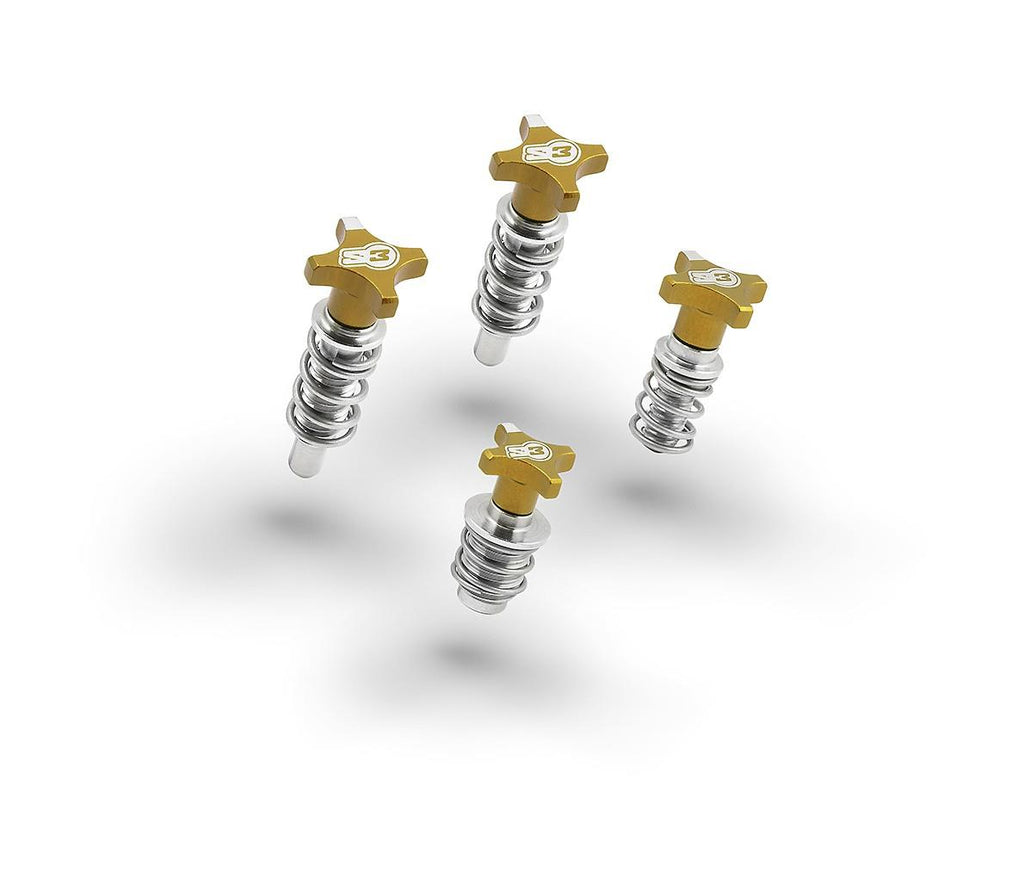 S3 Lever and MC adjusters kit AJP BRAKTEC Silver