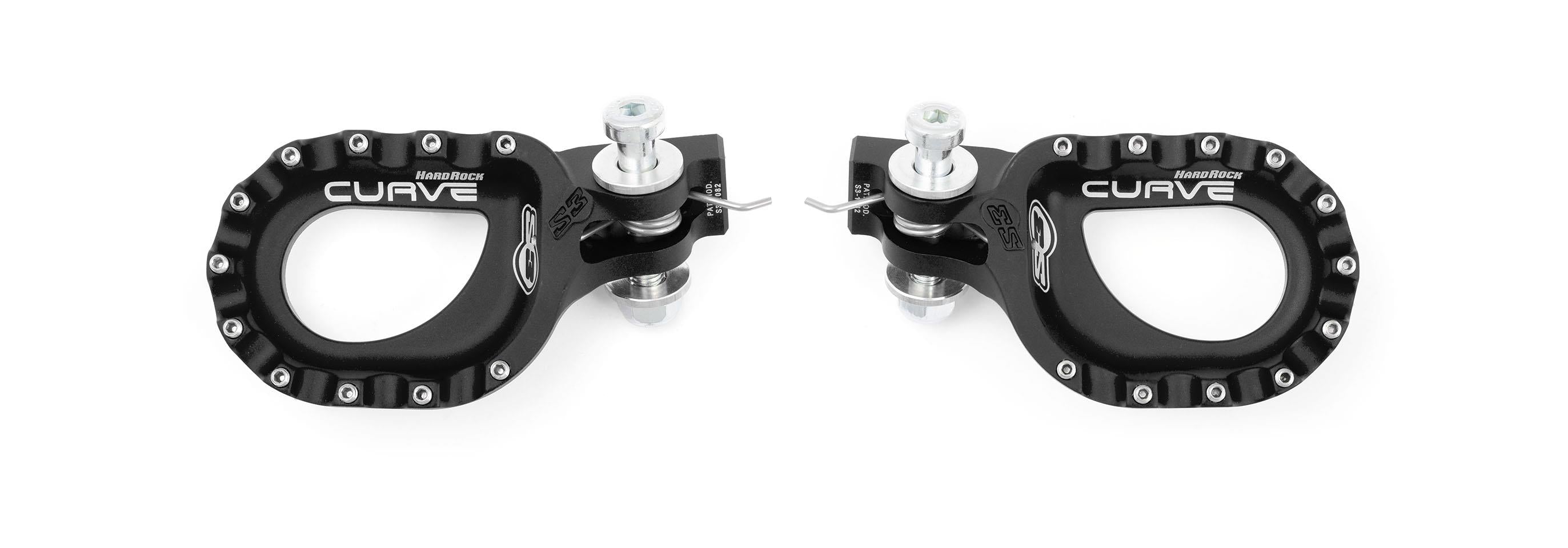 S3 Footrest Kit HR Curve Silver