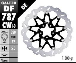 Galfer DISC WAVE FLOATING COMPLETE LEFT (ALU. C.)
