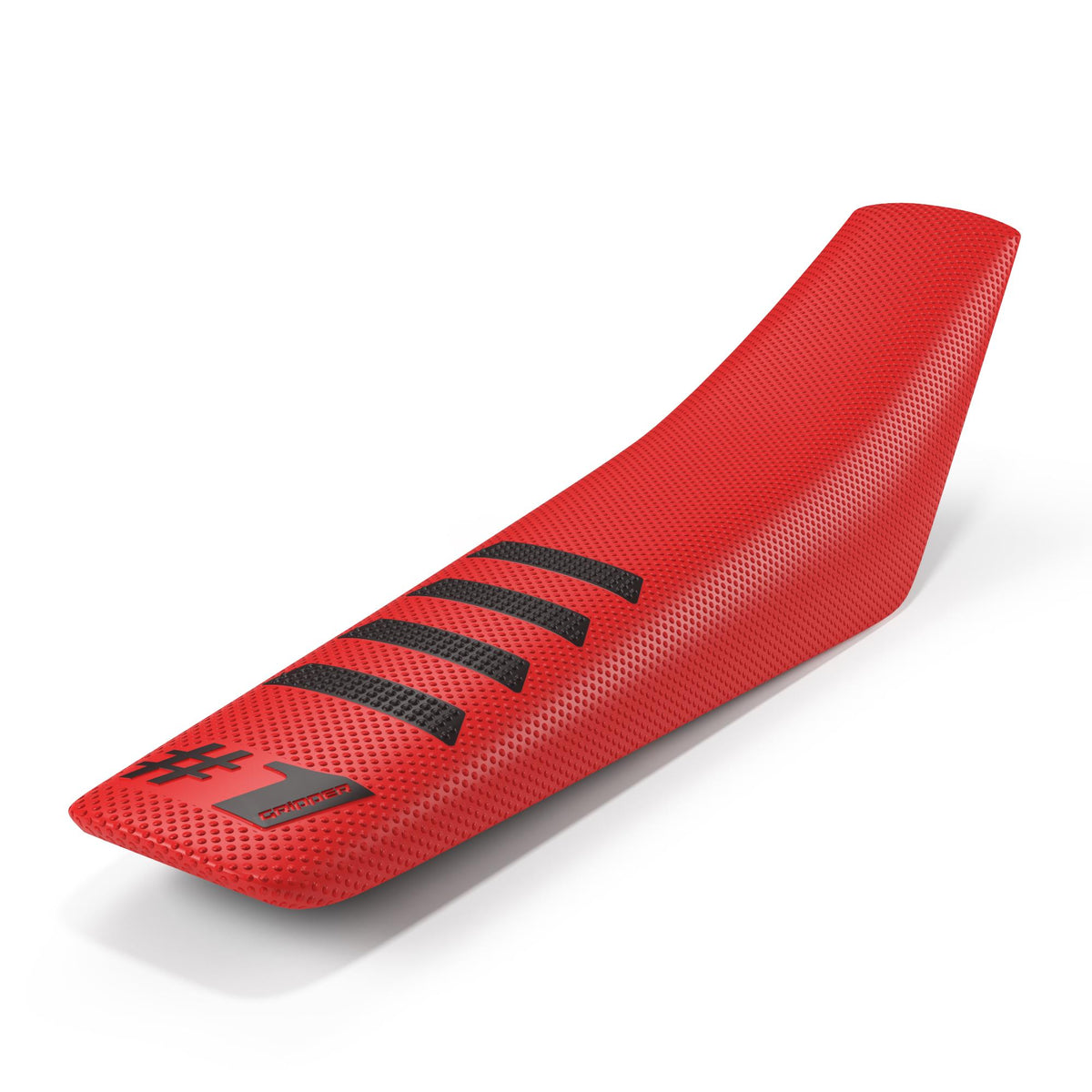 One Gripper Seat Cover - RIBBED Red/Black