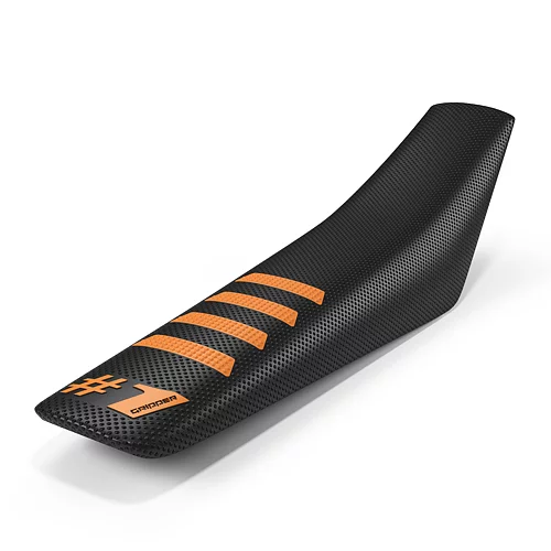 One Gripper Seat Cover - RIBBED Black/Orange