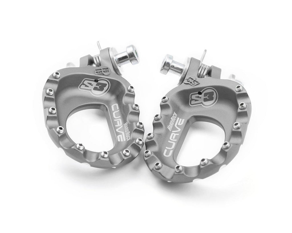S3 Footrest Kit HR Curve Silver
