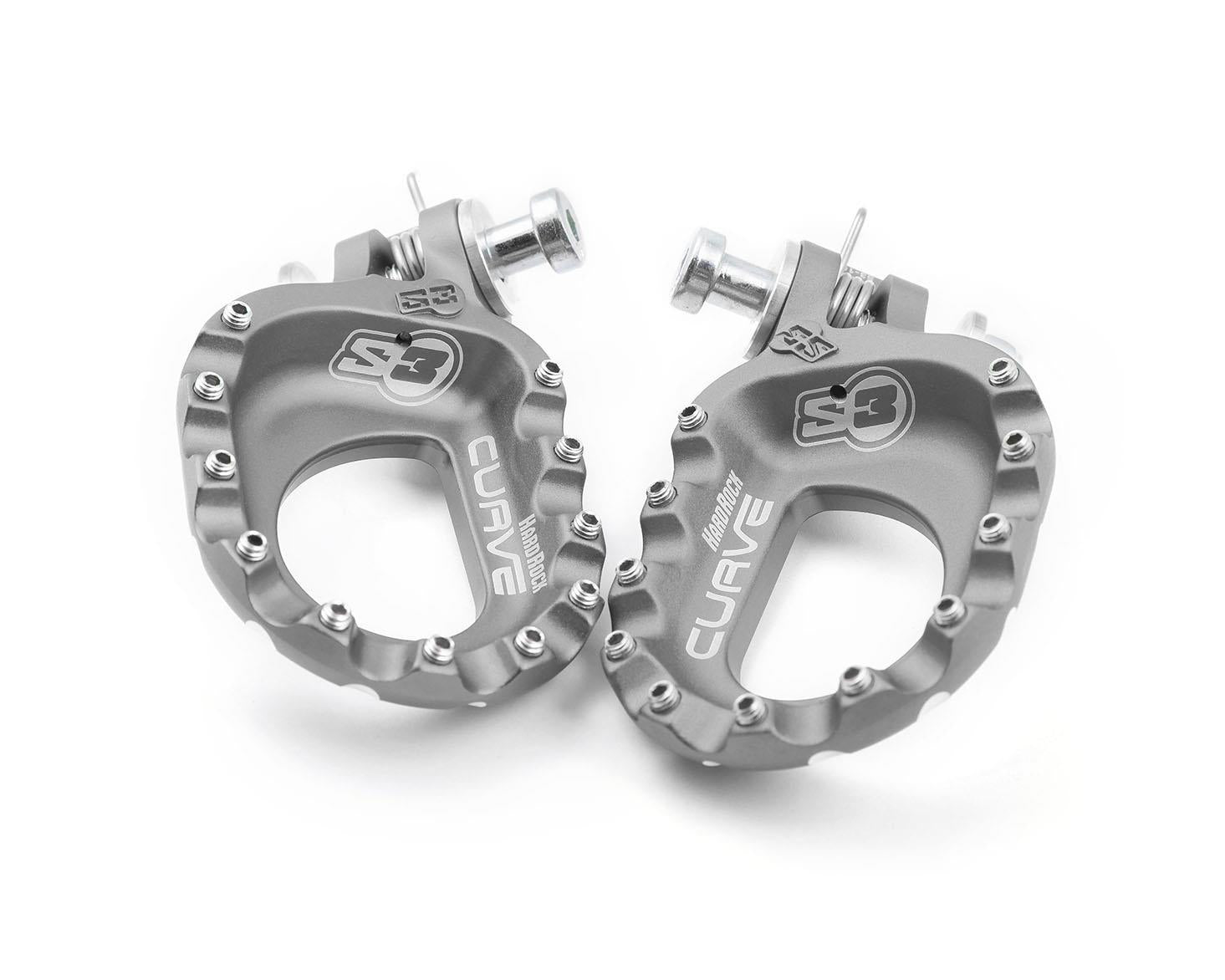 S3 Footrest Kit HR Curve Silver