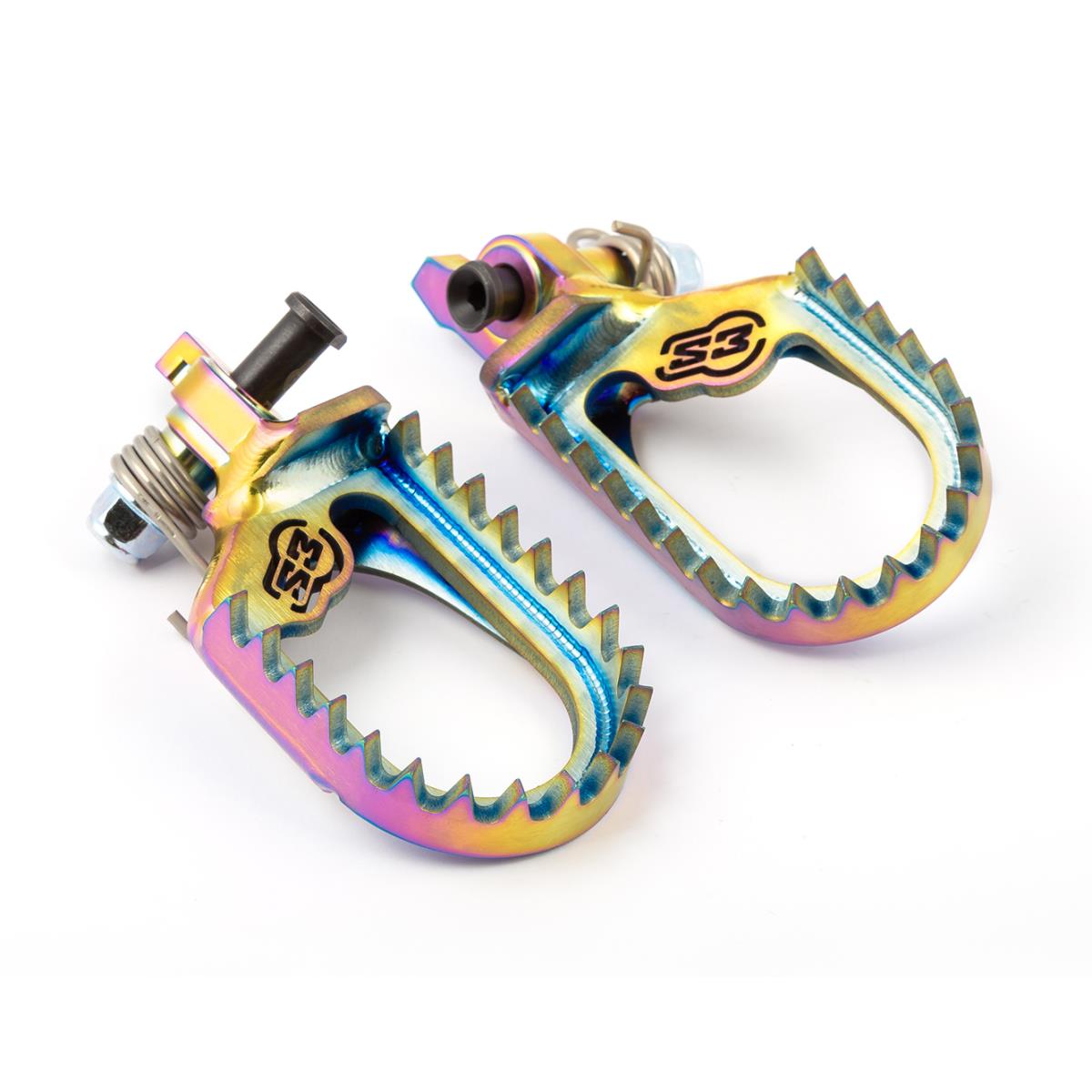 S3 Titanium Footpegs Rainbow Yamaha